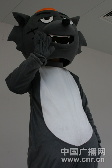 灰太狼助阵宝宝故事秀活动现场