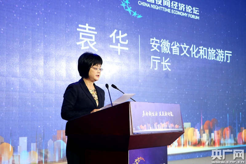 安徽省文化和旅游厅厅长袁华致辞 央广网记者徐鹏摄
