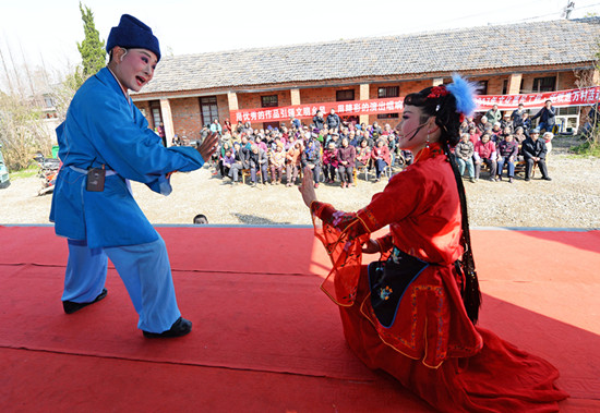 肥东县长临河镇送戏下乡