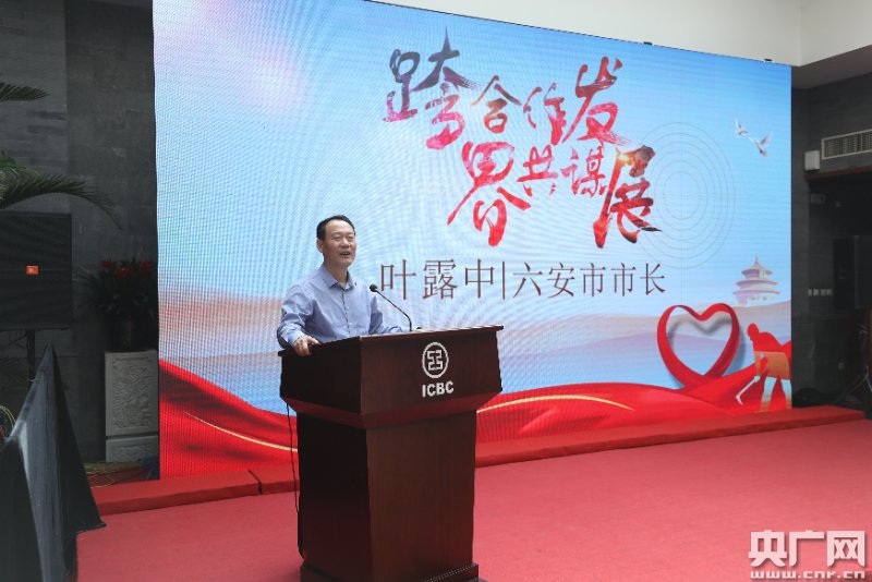 六安市副市长叶露中在活动现场致辞