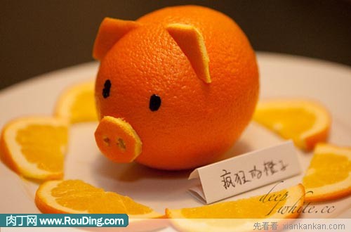 diy可爱创意橙子小猪