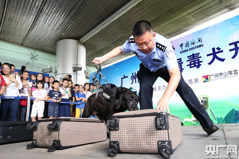 广州海关缉毒犬开放日活动首次走进少年宫