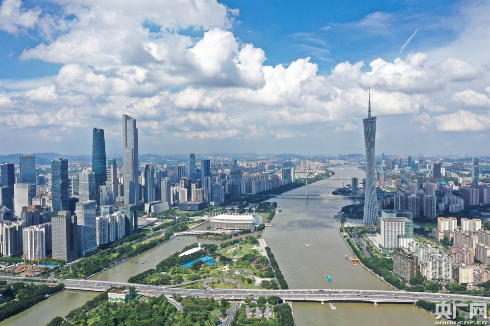 广东省会广州市的航拍图.(央广记者 官文清 摄)