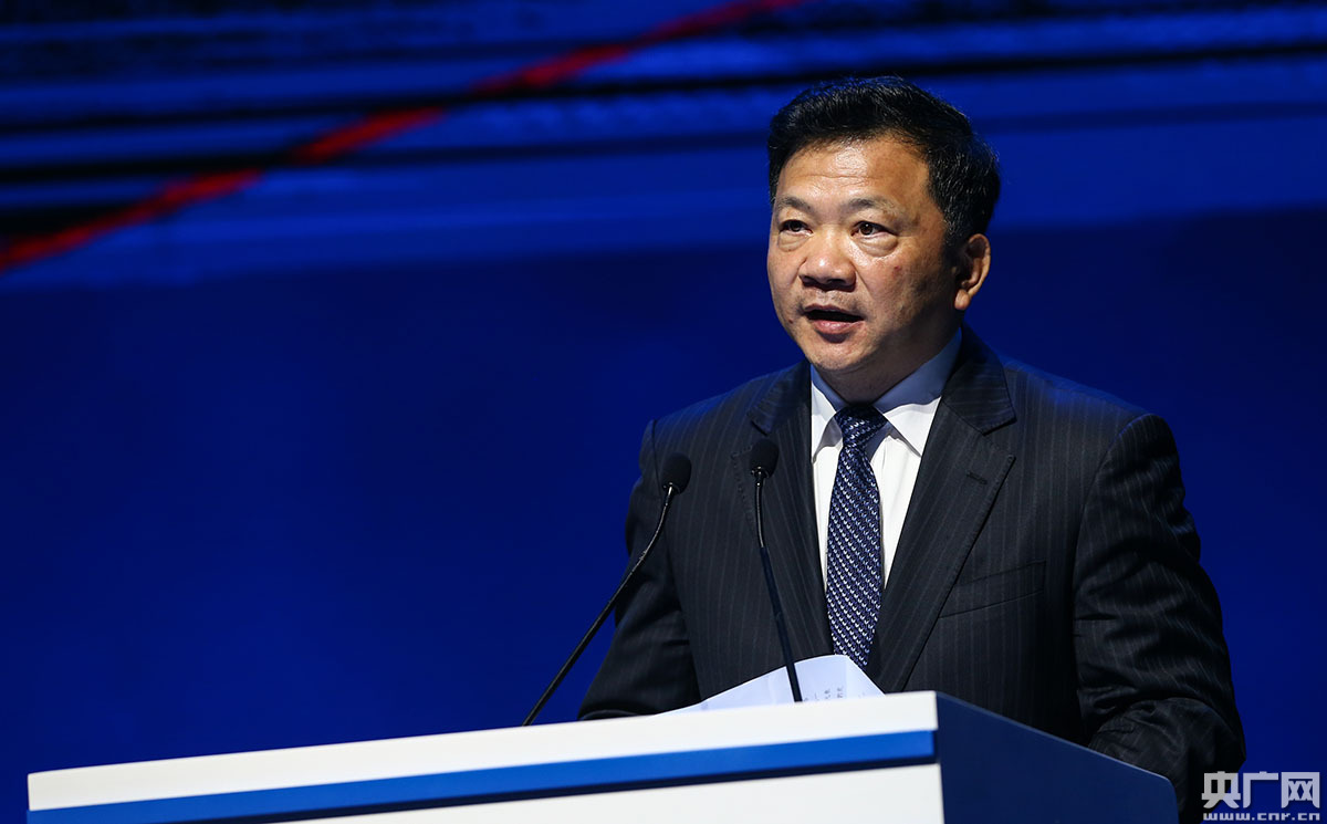 中宣部副部长,中央广播电视总台台长慎海雄在开幕式上致辞.