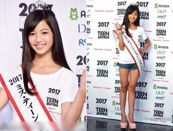 日本“青少年小姐”选拔赛 冠军12岁腿长逆天