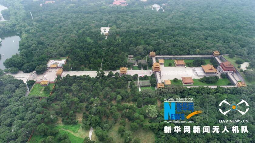 图为航拍的清昭陵全景.新华网姜冰摄