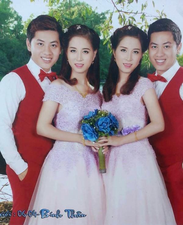 越南双胞胎兄弟娶双胞胎姐妹 称不会认错另一半