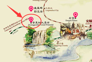 贵州旅游手绘地图 给你不一样的旅游体验图片