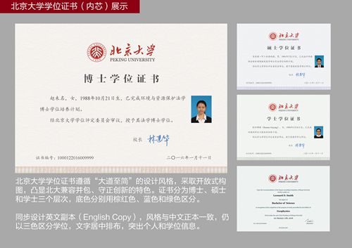 启用"清华版"学位证书之后,昨天,北京大学也启用了自主设计的学位证书