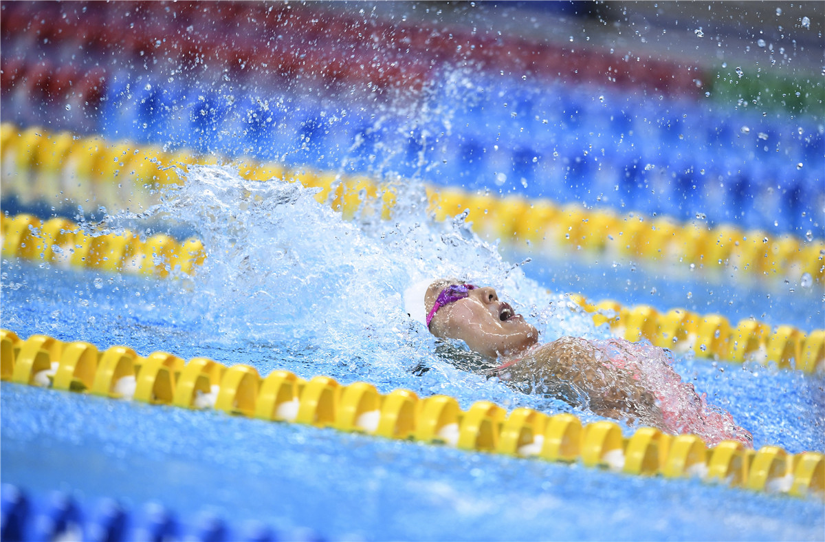 刘湘打破女子50米仰泳世界纪录