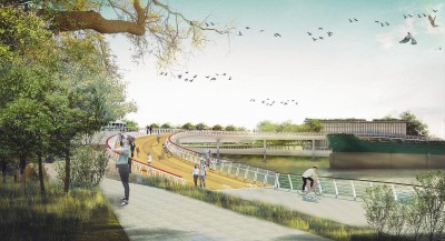 浦江东岸将架12慢行桥 禁机动车通行