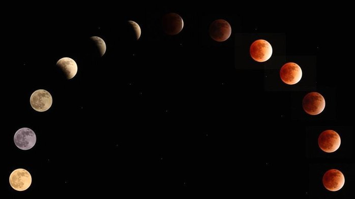 今夜天空将现 超级蓝血月