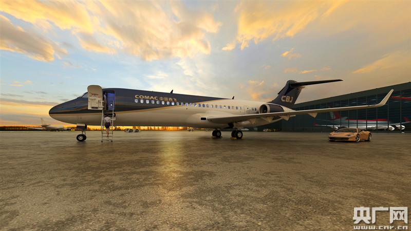 中国商飞首次携CBJ公务机模型亮相上海公务机展