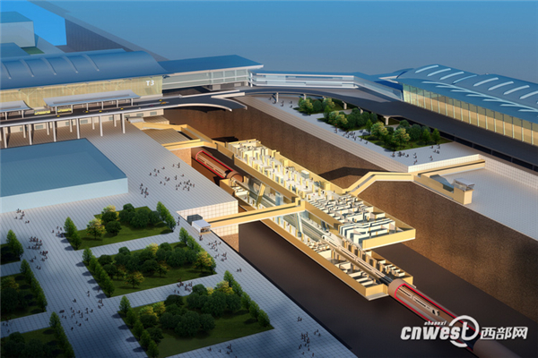 陕西首条城际铁路机场线首站封顶 明年底通车
