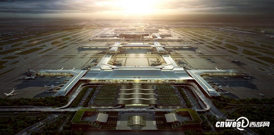 近日,西安咸阳国际机场东航站楼(t5航站楼)规划暨东航站楼建筑方案