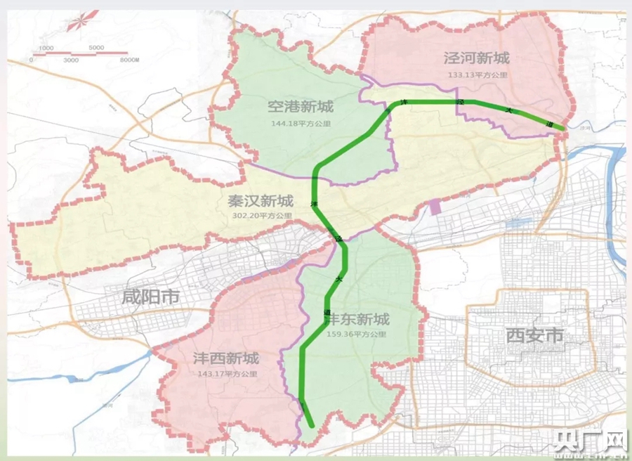 西咸新区沣泾大道泾河新城段主车道通车