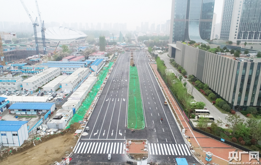 西安科技八路快速通道工程唐延路至木塔一路段今早8点