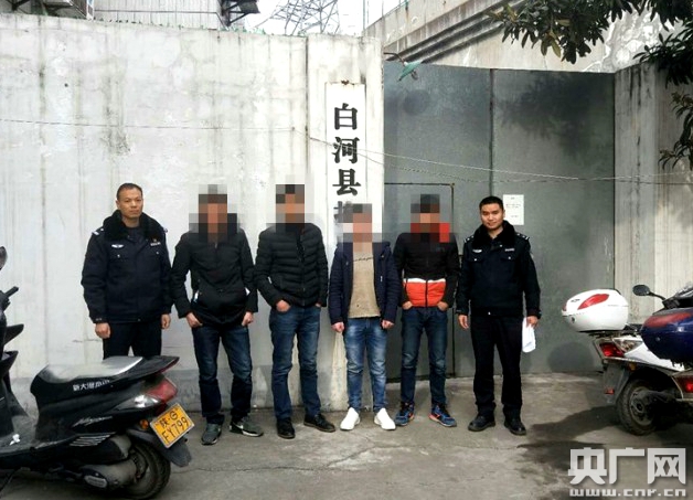 犯罪嫌疑人被刑事拘留 央广网发 白河县公安局供图