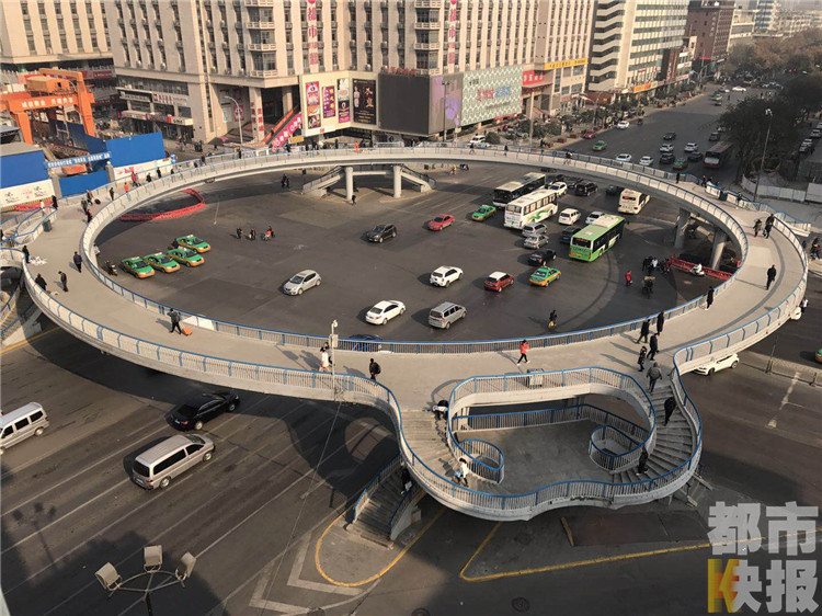 西安市五路口环形天桥计划拆除? 市政部门:等批复-高清图片