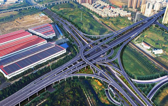 合肥开建最美"6d"中国结立交桥