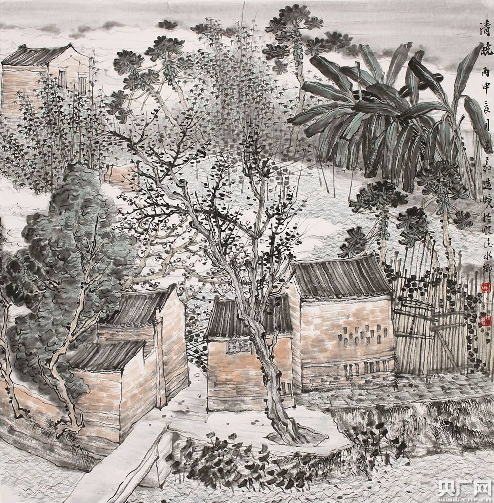 书画名家齐聚广州 品鉴叶其嘉"新水乡"_央广网