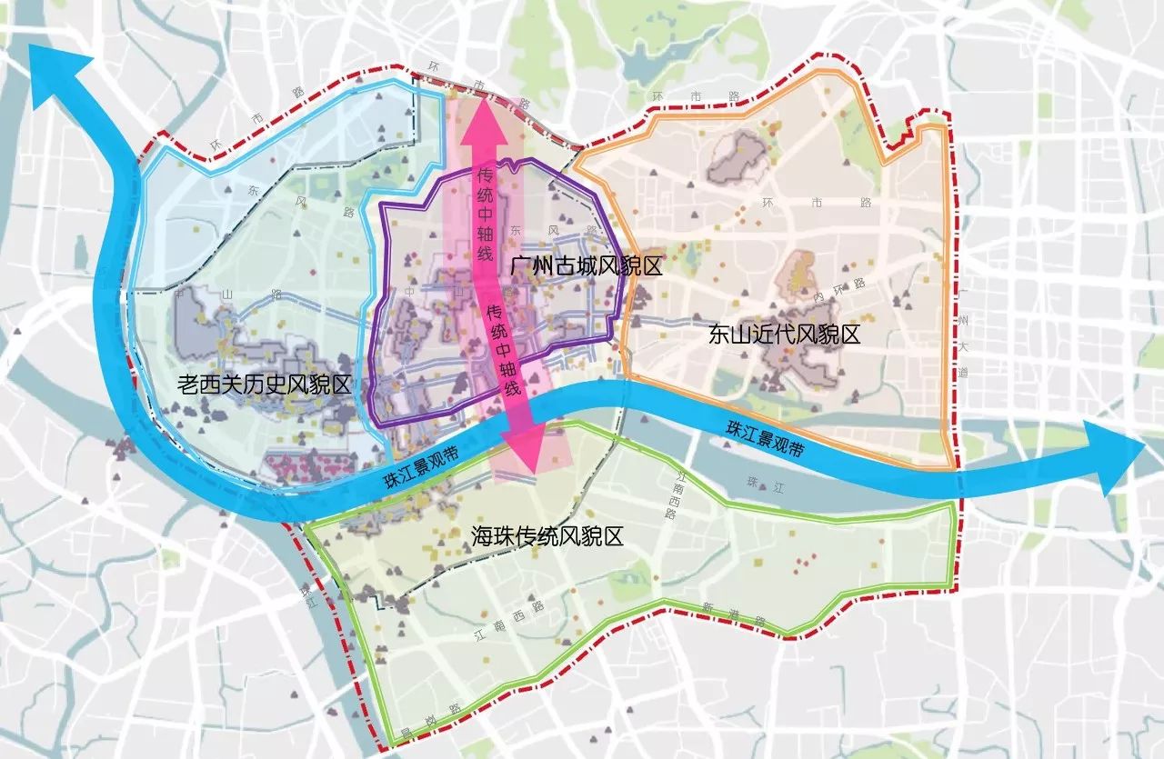规划打造10公里古城环城道;构建7条最广州特色路径历史文化步径及沿线