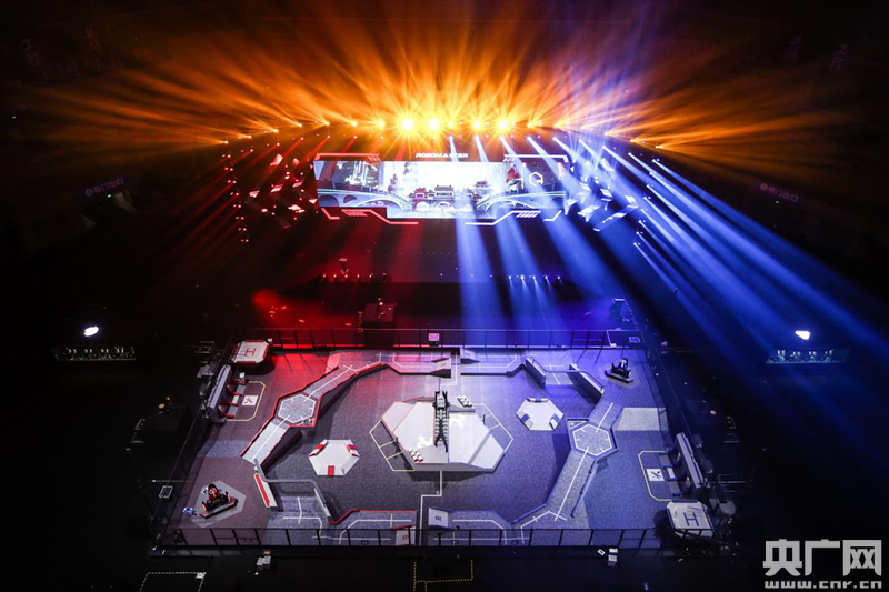 robomaster机甲大师赛比赛场地(央广网发 通讯员供图)