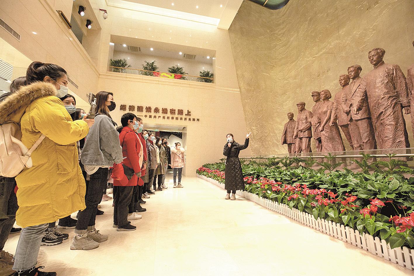 中国共产党纪律建设历史陈列馆等五处革命旧址和红色场馆参观人数逐渐