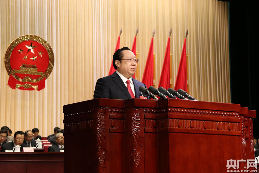 代理省长王晓东向大会作政府工作报告