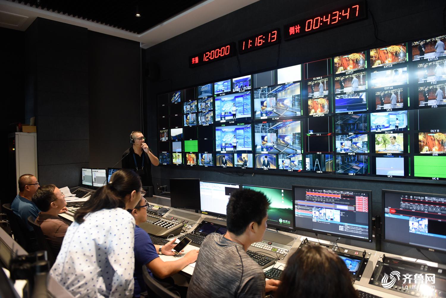 图 《新闻午班车》导播间 齐鲁网 记者 尹承谦 摄