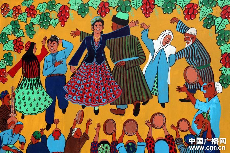 新疆农民画系列之五:民俗文化