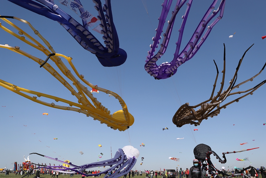 山东潍坊第38届潍坊国际风筝会开幕