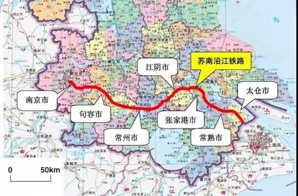 江苏南沿江城际铁路今日开工 未来将直通上海浦东