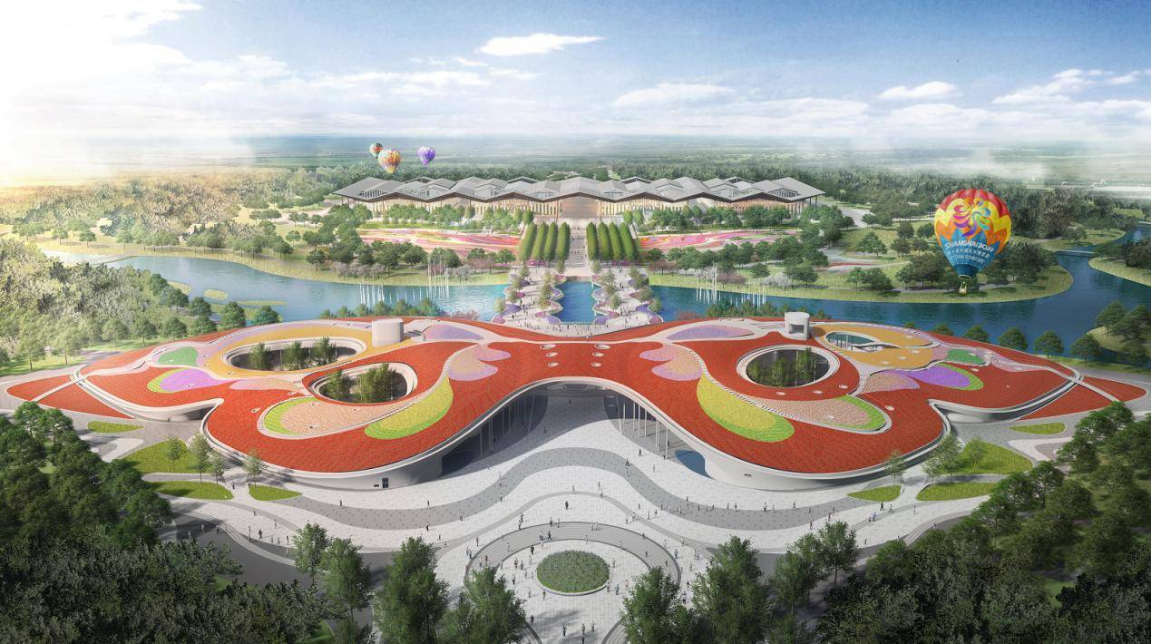 利乐包装当长椅,柱子丛中辨真伪……崇明花博园邀你去探秘