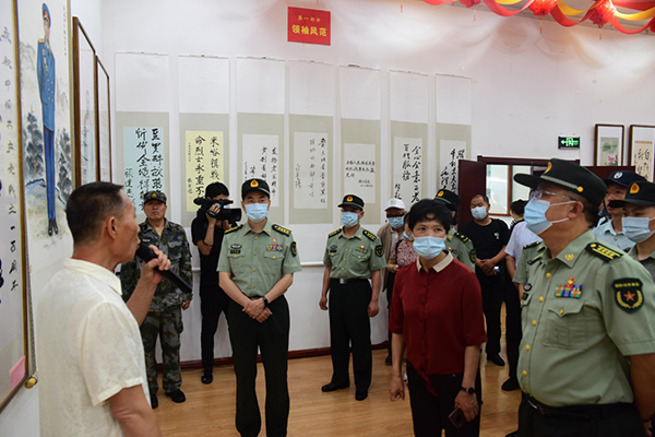 "庆祝建党一百周年 红色薪火代代传"书画展在山西五台山书画院开展