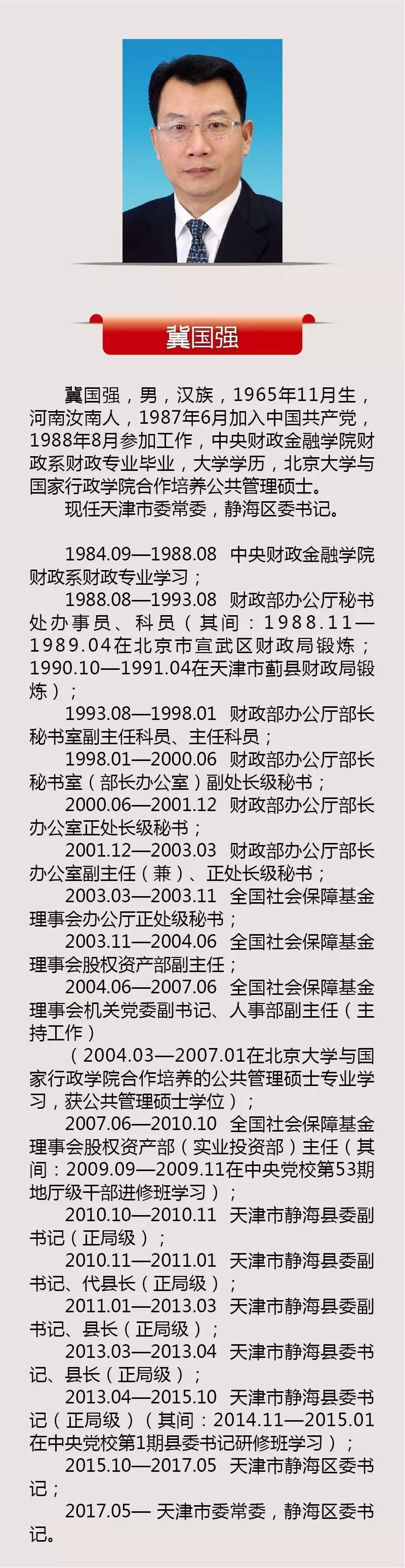 中共天津市第十一届委员会常委简历