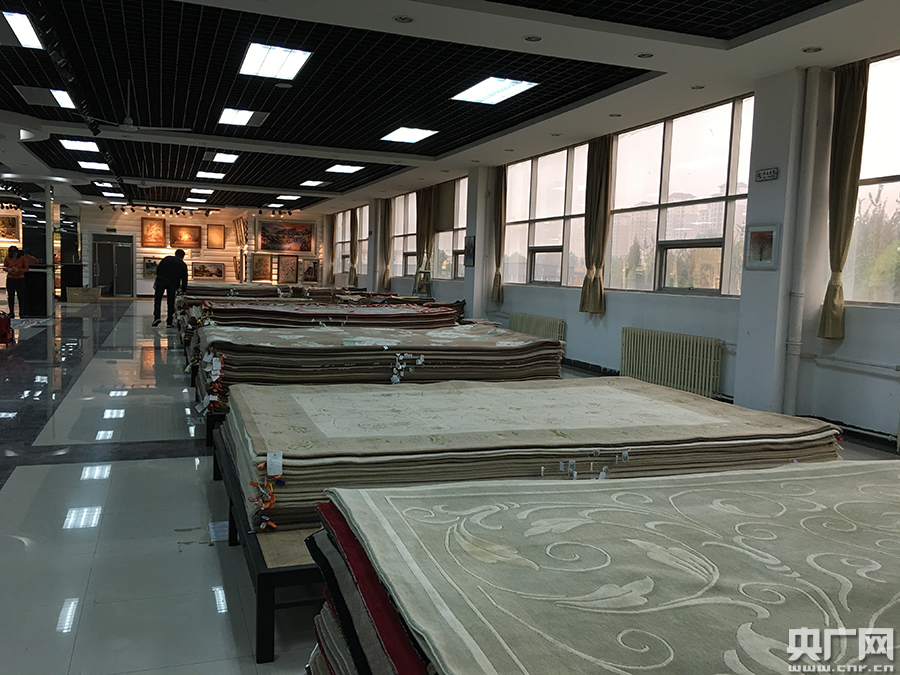 天津藏原地毯有限公司仓库内景.